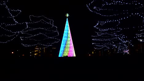 Holiday-lights-decoration-in-downtown-Denver