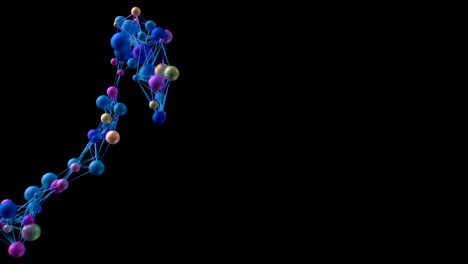 wave of molecules flow across frame.