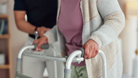 elderly woman being assisted by a caregiver