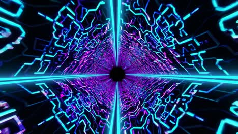 túnel de neón brillante