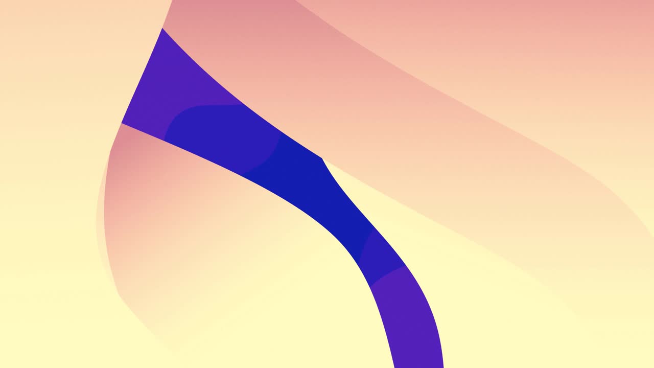 Animation of undulating purple and peach organic forms moving on dark blue background