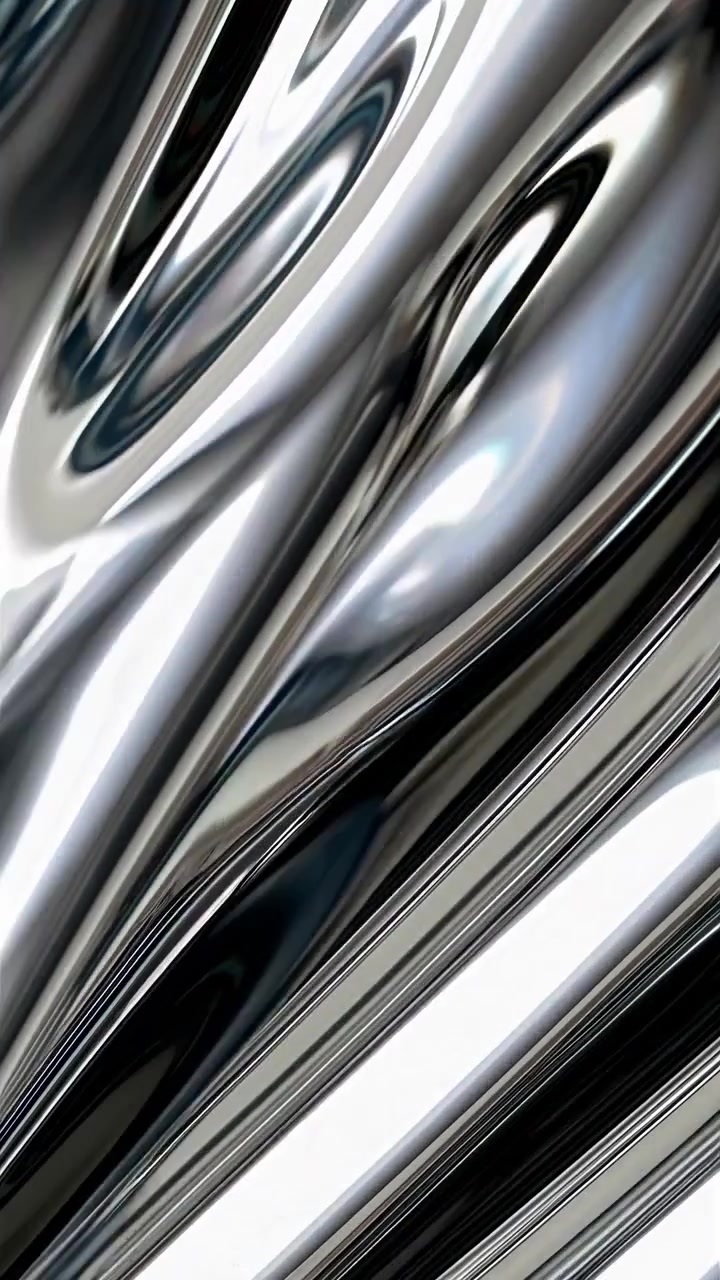 Sfondo dinamico astratto con superficie di liquido metallico ondeggiante