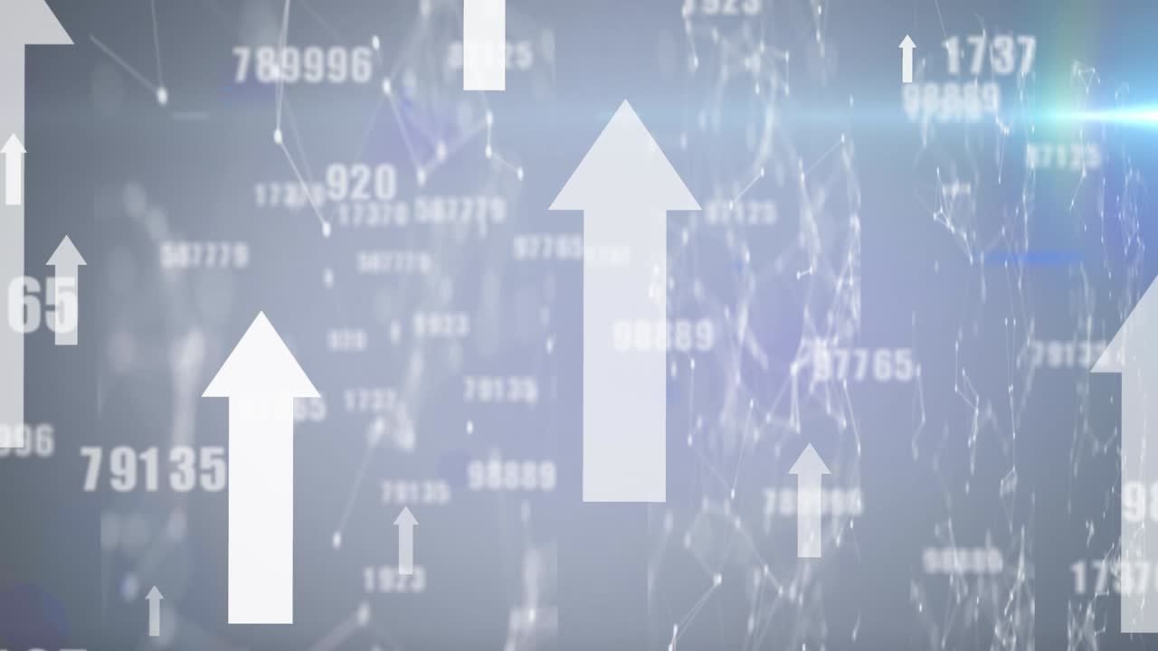 화살표의 애니메이션, 연결 네트워크 및 인터페이스의 데이터 처리