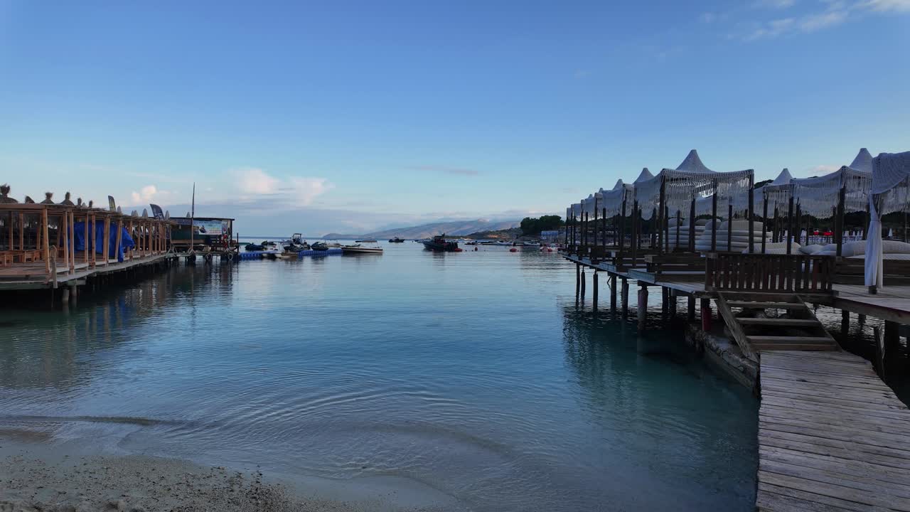 Ksamil morning Poda beach Bali Beds holiday destination Maldives of Europe Albania