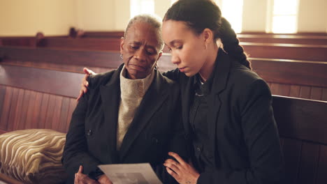 Senior-mother,-woman-and-church-with-grief