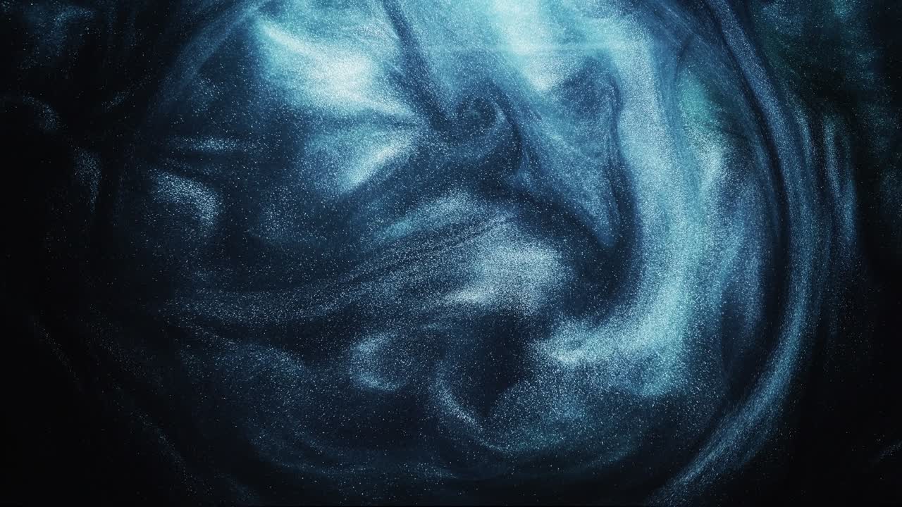 glitter mist whirl ink water blue fluid circle