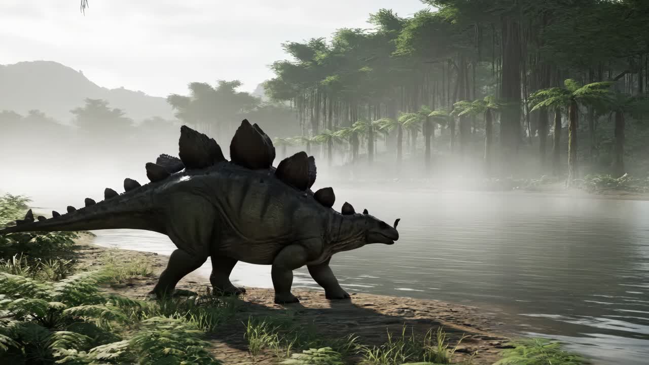 Stegosaurus by the Lake