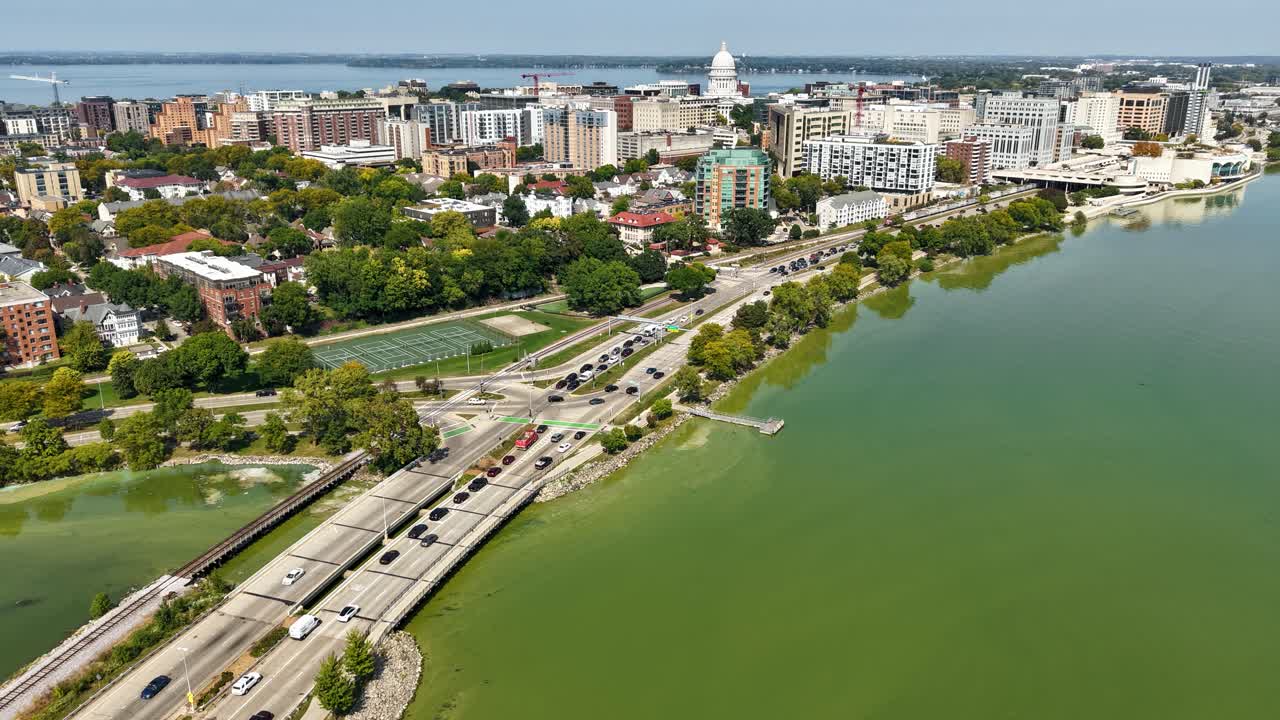 Video hyperlapse del traffico vicino a Madison, Wisconsin