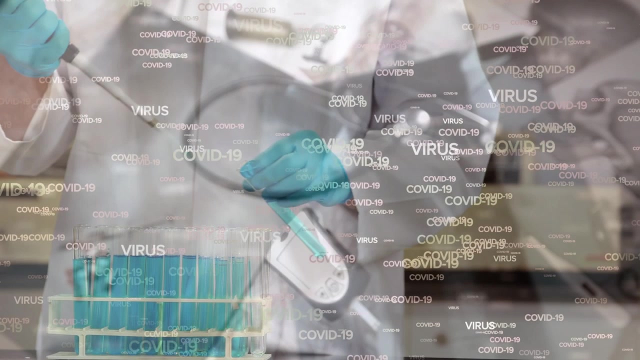 Animation of financial data processing over caucasian businessman using smartphone