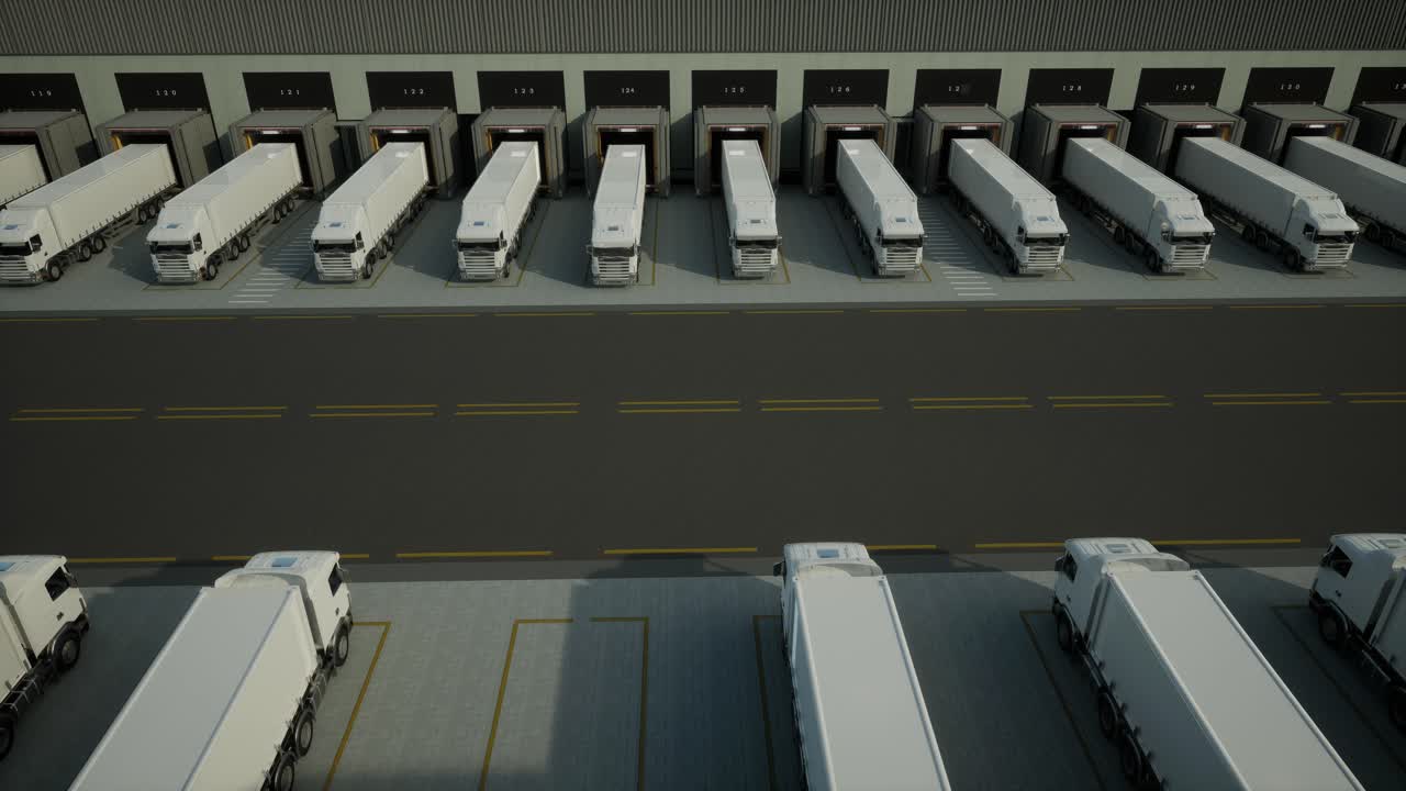 Trucks Loading/Unloading at Warehouse