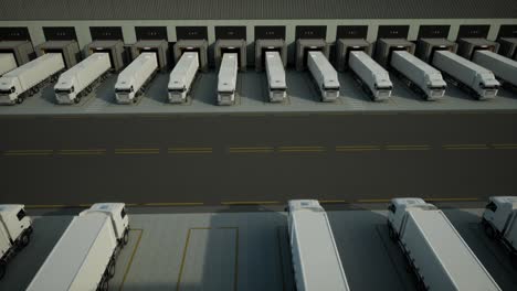 trucks loading/unloading at warehouse
