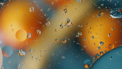 burbujas macro de aceite abstractas multicolores. 4k