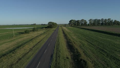 route over corn fields