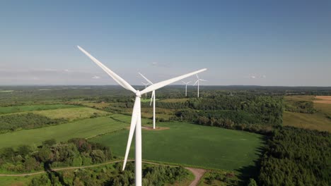 wind turbines in rural canada, 4k