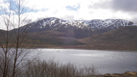 lake in scotland with a nice view on the landscape