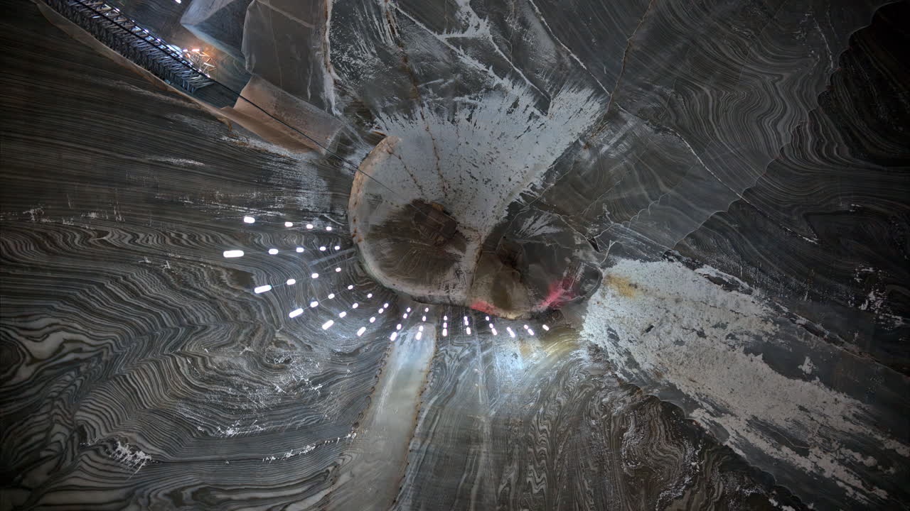 The inside of the Turda Salt Mine in Romania