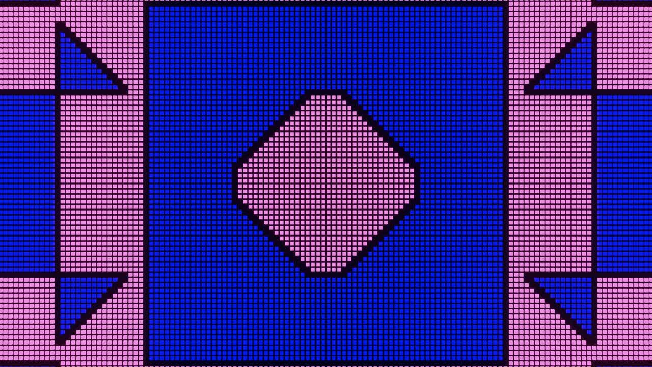 vj animación de bucle del mosaico de píxeles ver11