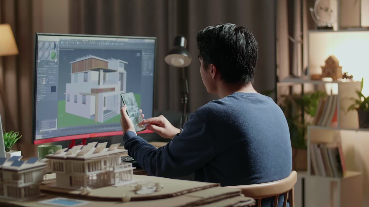 밤에는 집 디자인 프로젝트를 하는 건축가