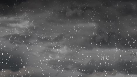 cielo oscuro con lluvia y nubes 4k