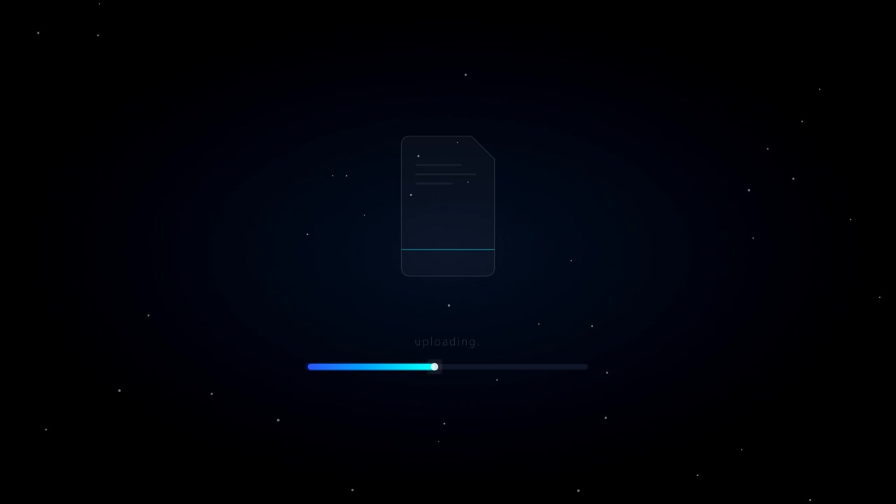Digital File Uploading Progress Bar Animation