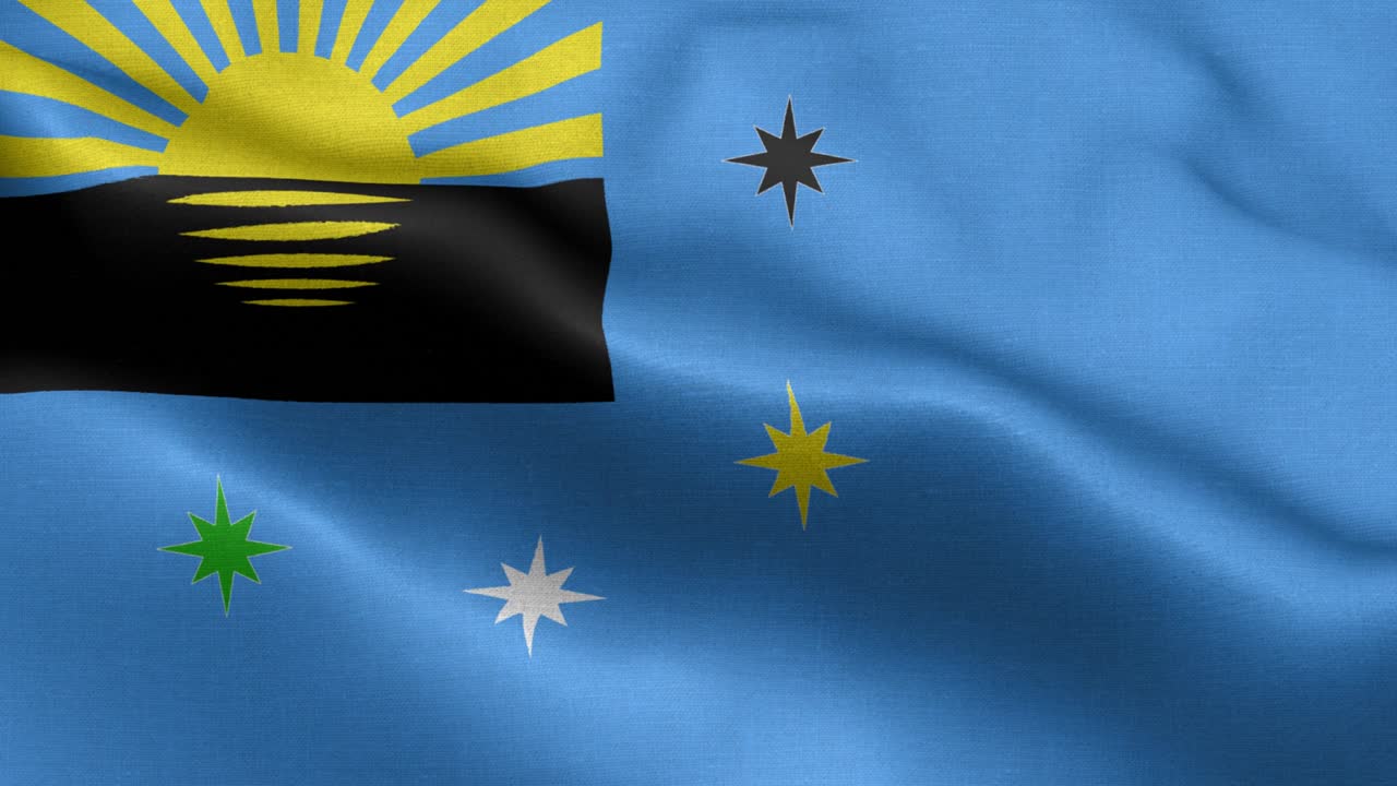 Ukraine - Russland - Flagge von Makiivka, Makiyivka oder Makeyevka EPS-Datei - Ukrainische Region Makiivka, Makiyivka oder Makeyevka Flaggen-Vektordatei