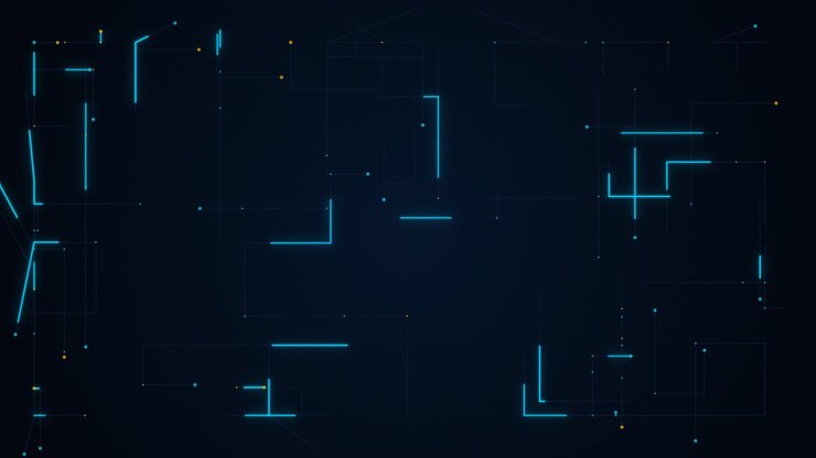 Abstract Digital Network Background with Glowing Blue Lines