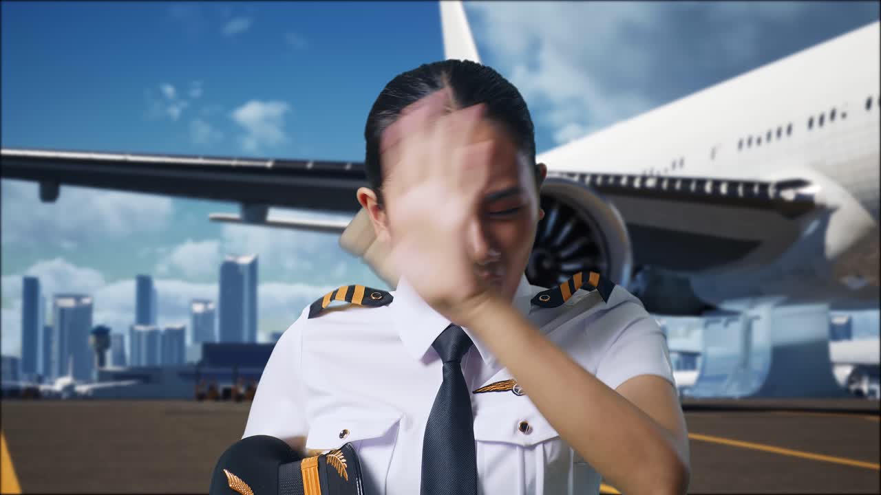 공항 에서 불만 을 표명 하는 조종사