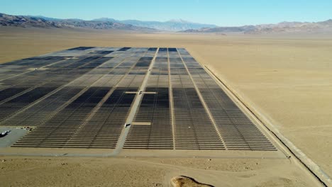 us, nv, luning, hwy 316, 2025-01-17 - drone view of a solar power field in an empty desert