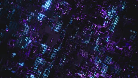 abstract futuristic cyber grid background with neon lights