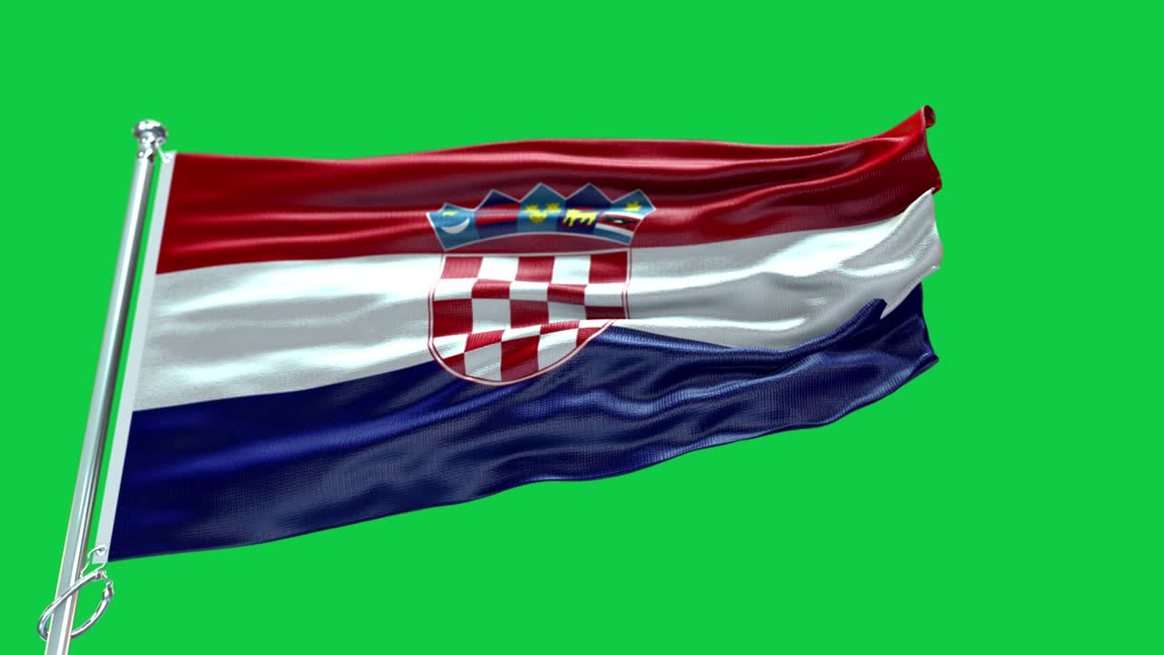 4k 크로아티아의 매우 상세한 발 - 크루아티아 발 높은 세부 사항 - 국가 발 크로아시아 파동 패턴 loopable 요소