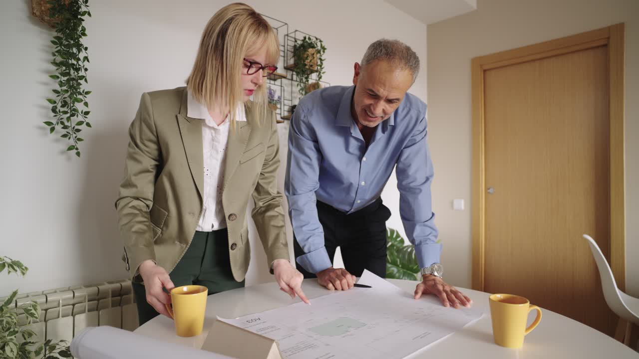 Business team working together on a plan