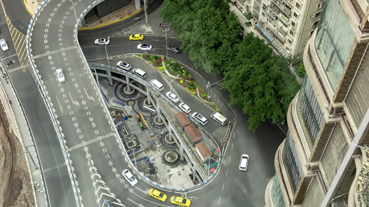 Timelapse of the amazing Chongqing city skyline from a high vantage point