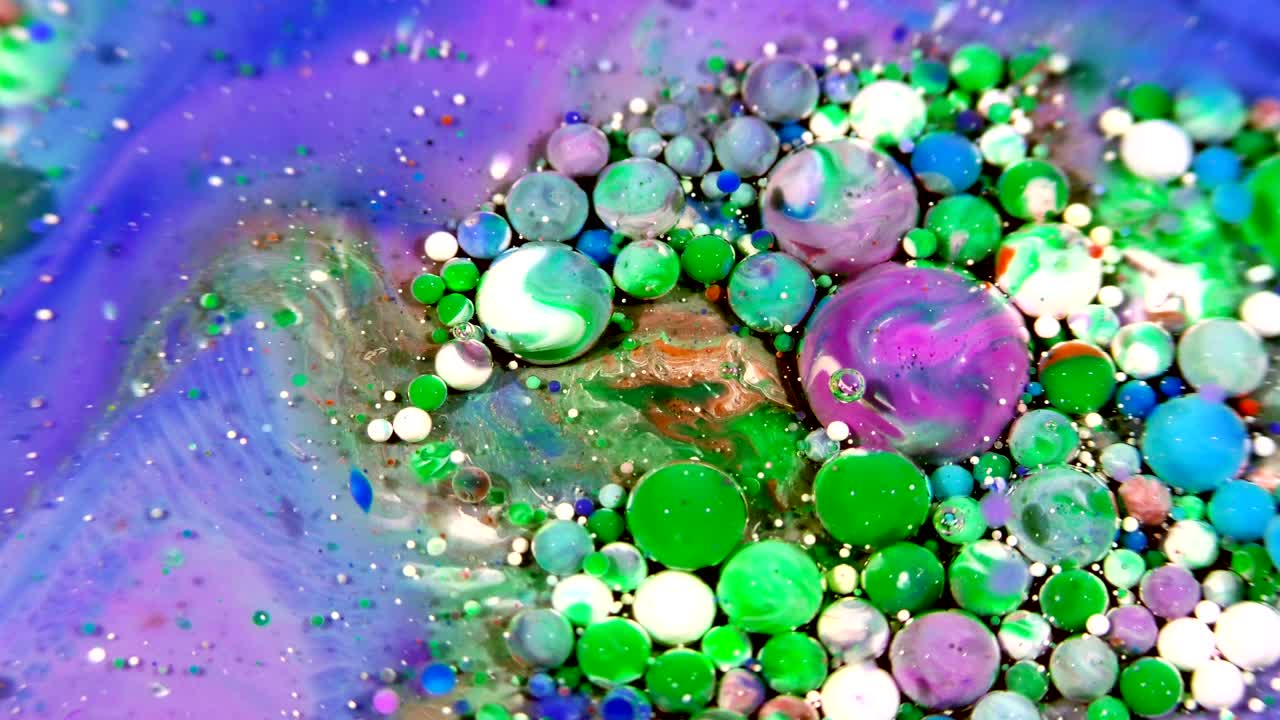 예술 잉크 페인트는 구에서 확산 폭발