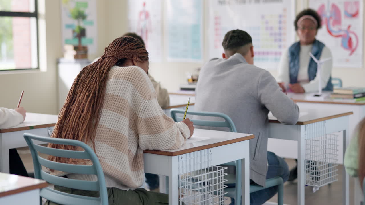 Students in a classroom during a lesson
