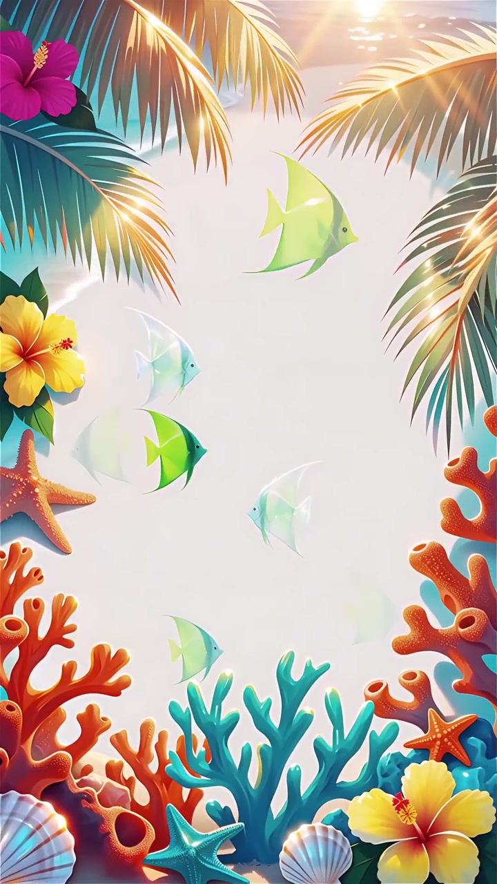 Tropical Summer Background Animation 4K