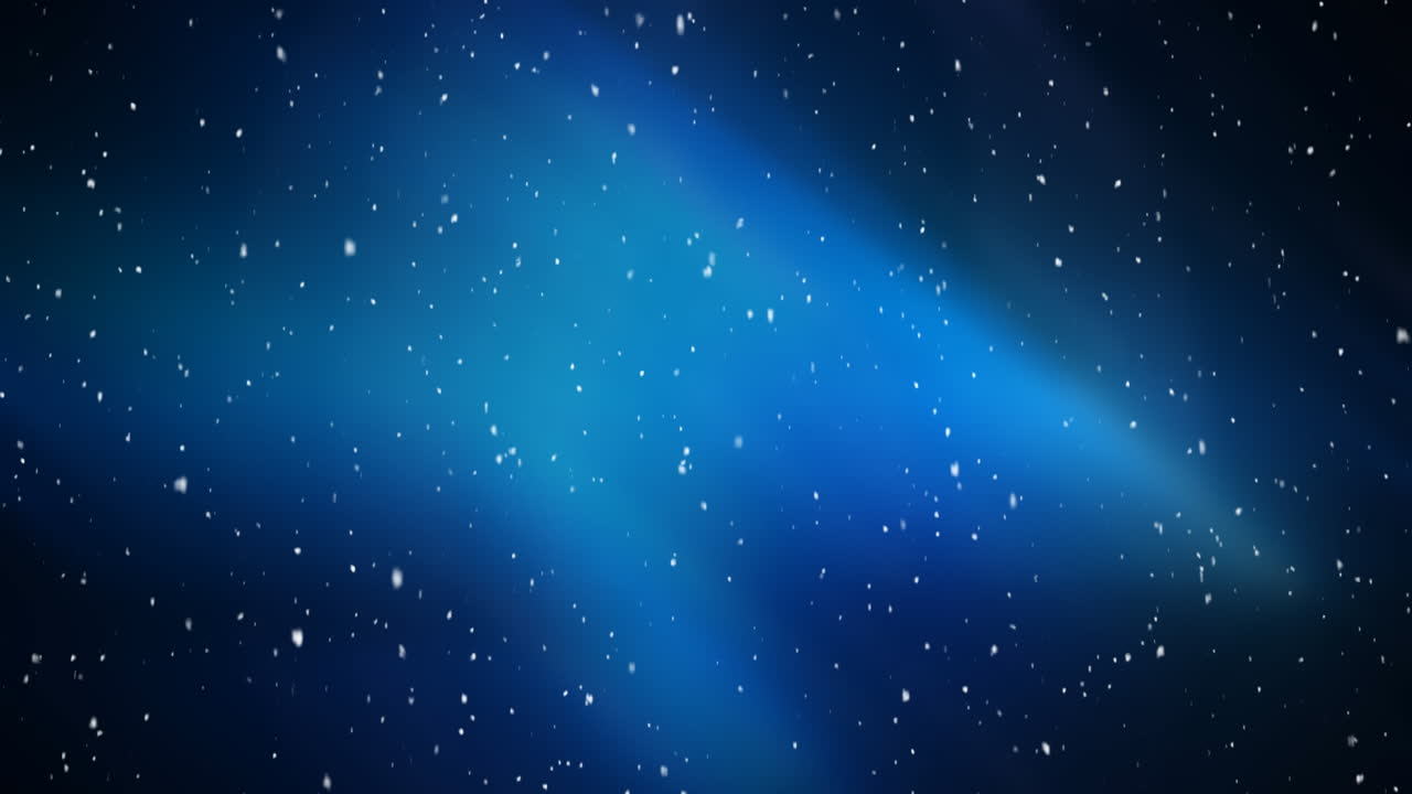 파란색 바탕에 눈이 내리고 있습니다.