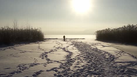 El-Hombre-Disfruta-De-Una-Noche-Fría-En-El-Hielo-Invierno-Snow_-Snow_winter_coldwinter_beautifulwinter_people_cold_coldwinter_sunrise