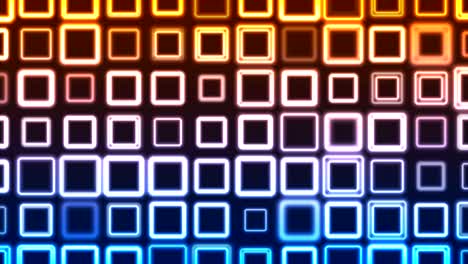 bright flicker of neon geometric squares video animation