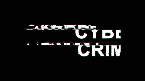 Cyber crime glitch effect text digital tv distortion 4k loop animation