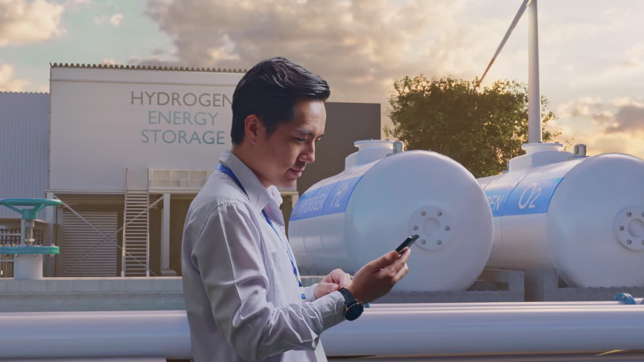 수소 에너지 저장 시설 직원