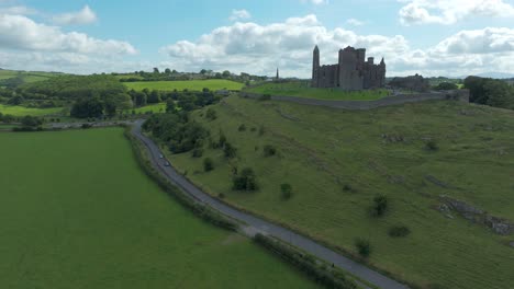 aerial view of the historic rock of cashel castle in county tipperary, ireland