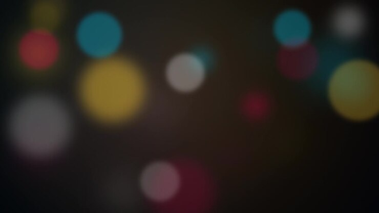 Sfondo astratto con sfere di luce bokeh morbide e colorate
