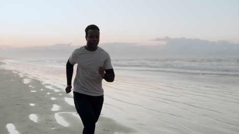 Sports,-fitness-or-black-man-running-on-sidewalk