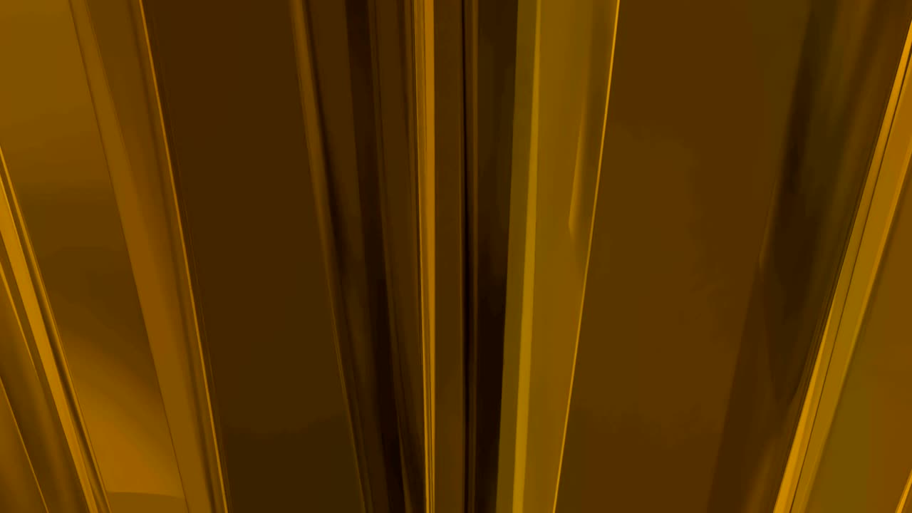movimiento abstracto ondas de oro material vertical movimiento de flujo, fondo metálico dorado, sin costuras