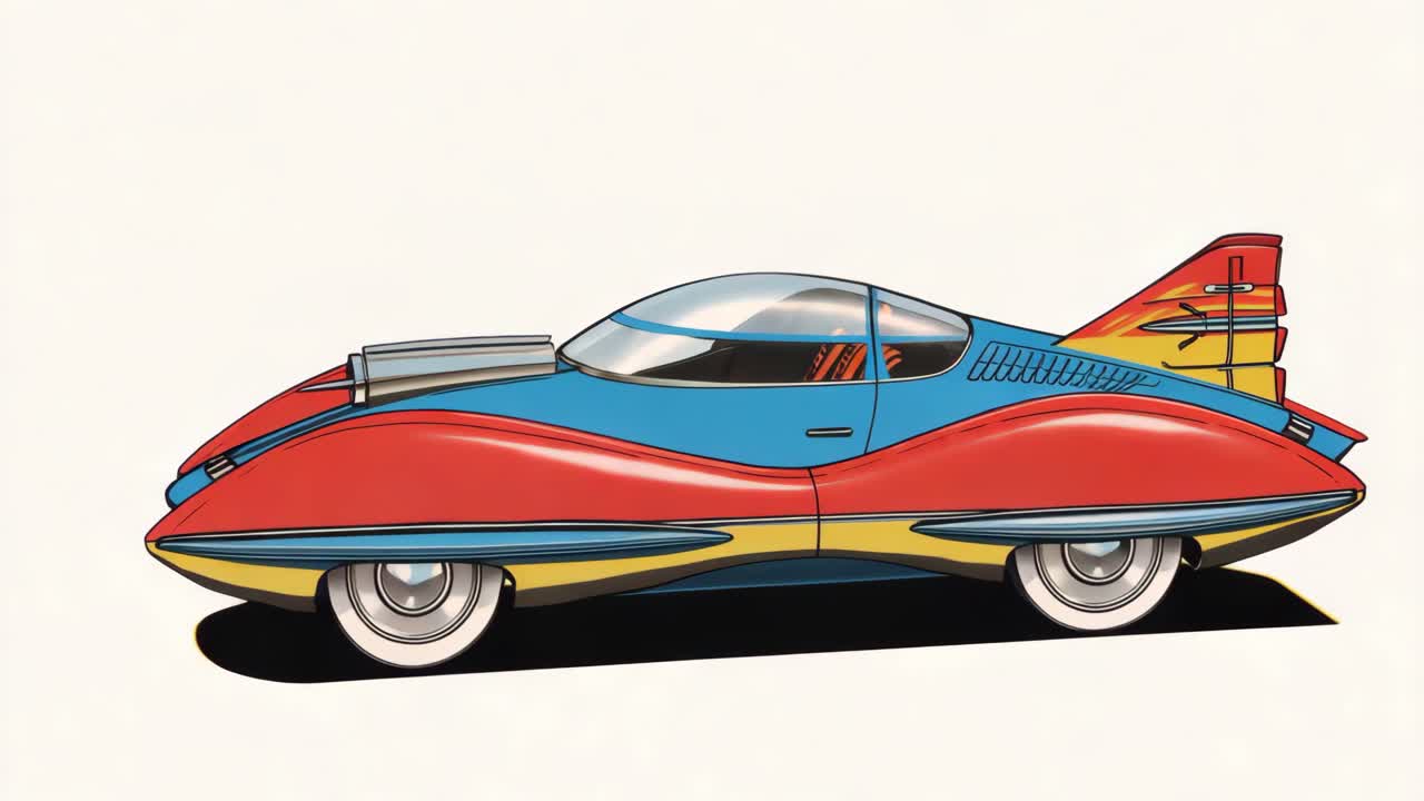 Futuristic Streamlined Concept Car