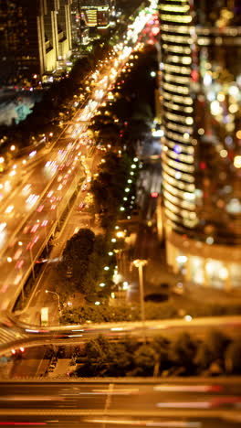 timelapse of the beijing city skyline from a high vantage point in vertical