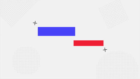 rote und blaue geometrische formen auf weißem farbverlauf