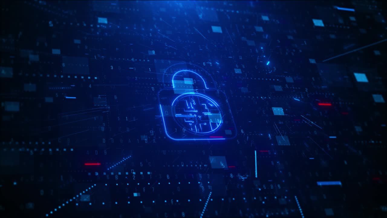 Cyber security network data protection privacy protect data digital lock icon internet network