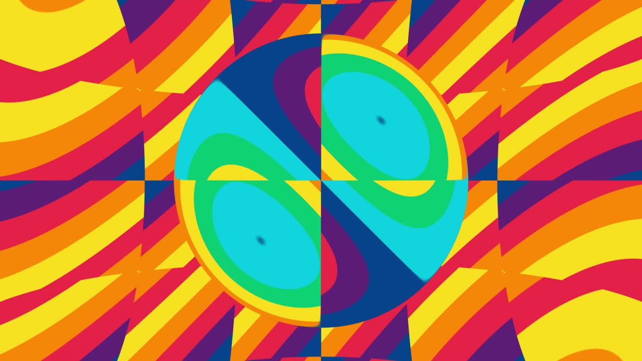 patrón de arcoíris abstracto con rayas distorsionadas animación de bucle sin costuras con líneas de arco iris