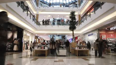 busy shopping mall interior